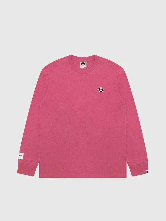 AAPE Áo Thun Dài Tay Nam - AAPENOW moonface logo long sleeve tee