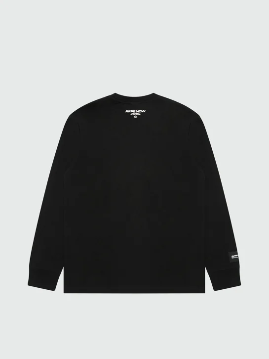 AAPE Áo Thun Dài Tay Nam - AAPENOW moonface logo long sleeve tee