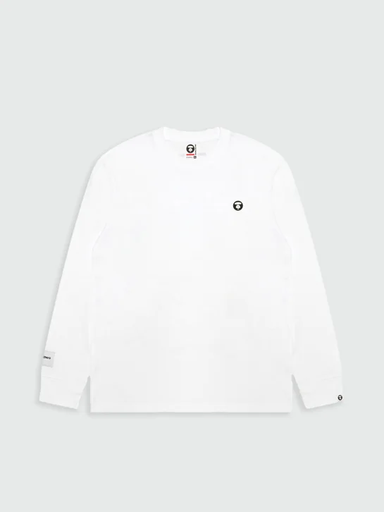 AAPE Áo Thun Dài Tay Nam - AAPENOW moonface logo long sleeve tee