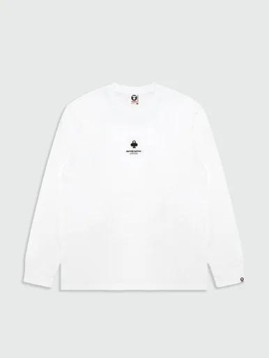 AAPE Áo Thun Dài Tay Nam - AAPENOW clover moonface long sleeve tee