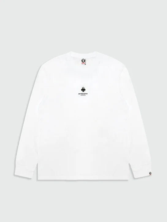 AAPE Áo Thun Dài Tay Nam - AAPENOW clover moonface long sleeve tee