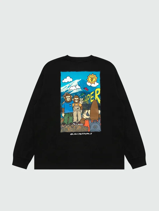 AAPE Áo Thun Dài Tay Nam - AAPER graphic long sleeve tee