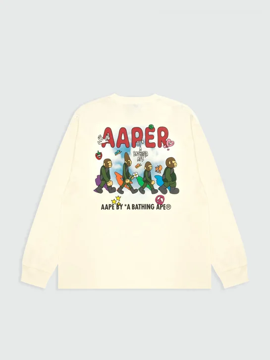 AAPE Áo Thun Dài Tay Nam - AAPER graphic long sleeve tee