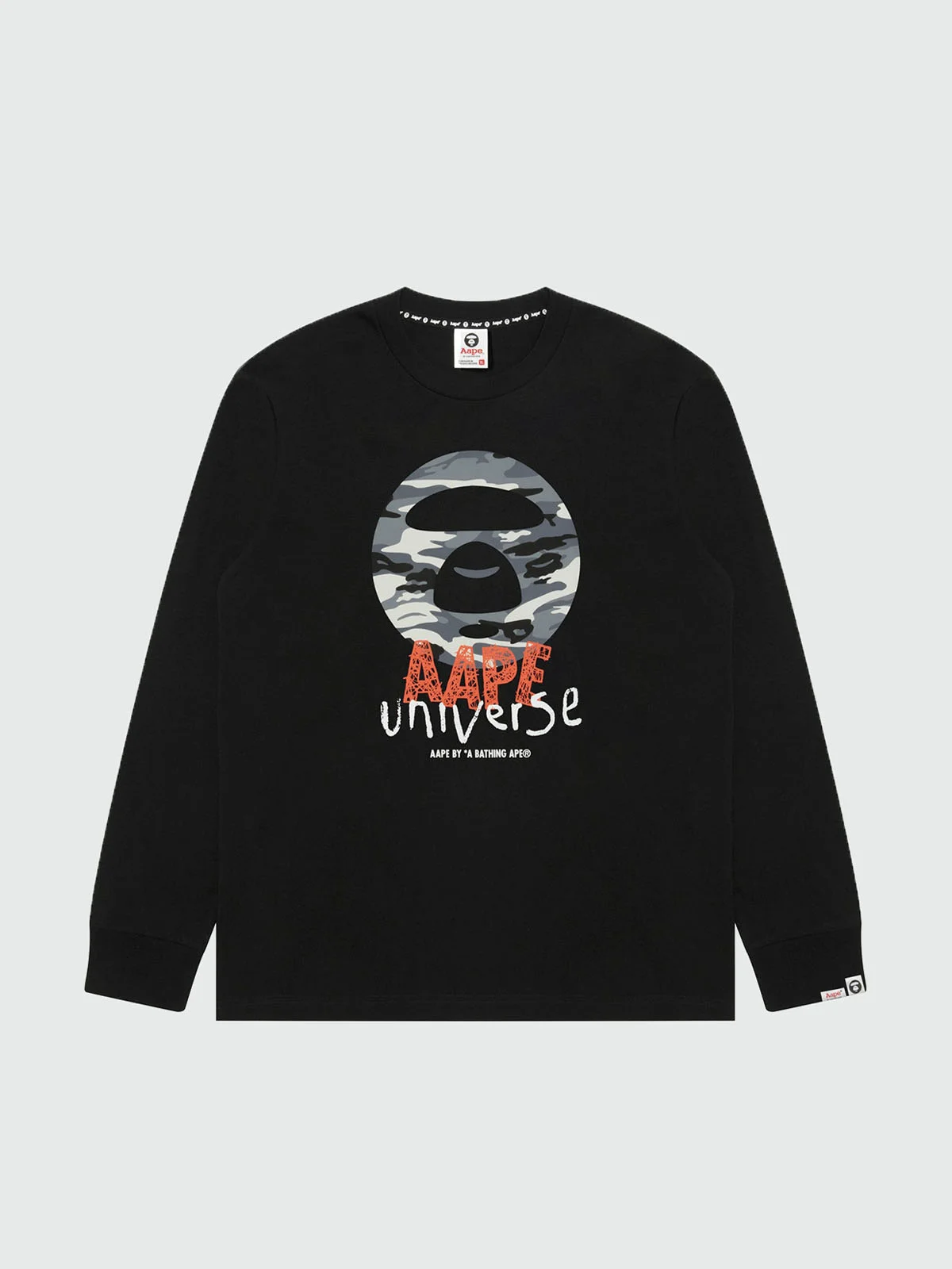AAPE Áo Thun Dài Tay Nam - AAPEUNVS moonface long sleeve tee