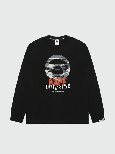 AAPE Áo Thun Dài Tay Nam - AAPEUNVS moonface long sleeve tee