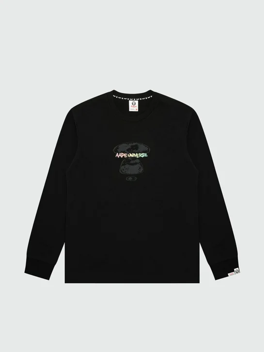 AAPE Áo Thun Dài Tay Nam - AAPEUNVS moonface long sleeve tee
