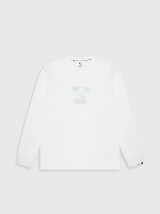 AAPE Áo Thun Dài Tay Nam - AAPEUNVS moonface long sleeve tee