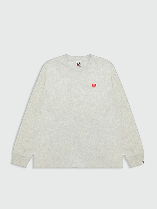 AAPE Áo Thun Dài Tay Nam - AAPENOW AAPE heart long sleeve tee
