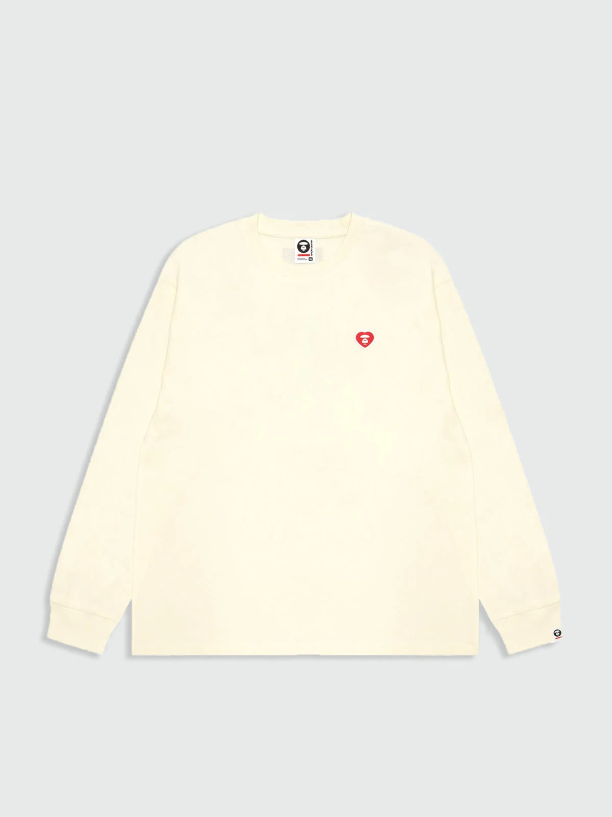 AAPE Áo Thun Dài Tay Nam - AAPENOW AAPE heart long sleeve tee