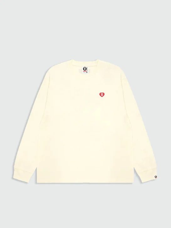 AAPE Áo Thun Dài Tay Nam - AAPENOW AAPE heart long sleeve tee
