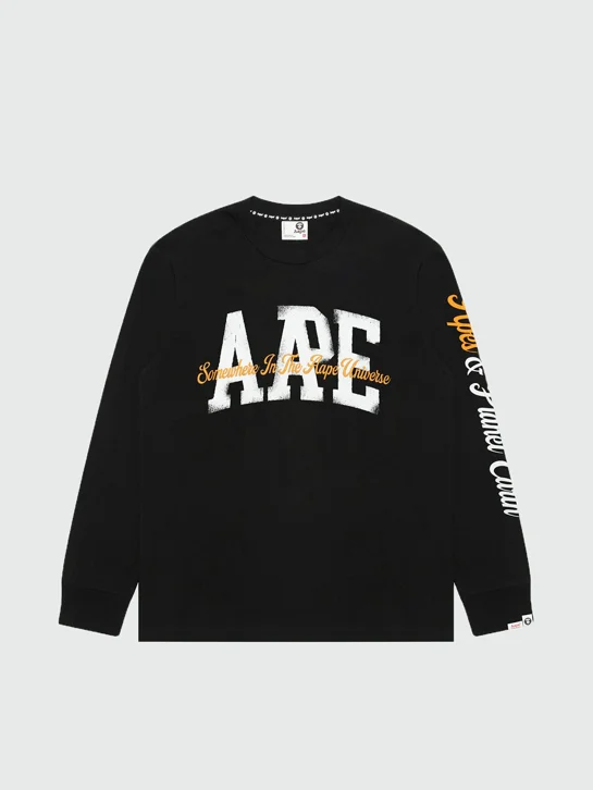 AAPE Áo Thun Dài Tay Nam - AAPESPORTS logo long sleeve tee