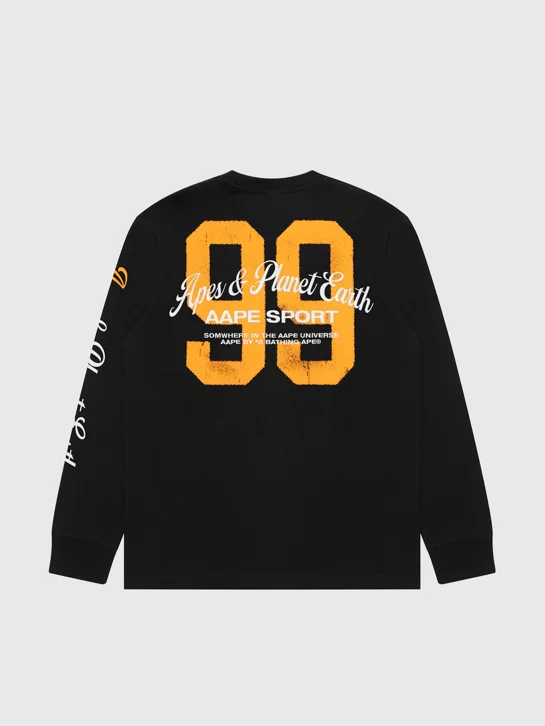AAPE Áo Thun Dài Tay Nam - AAPESPORTS logo long sleeve tee