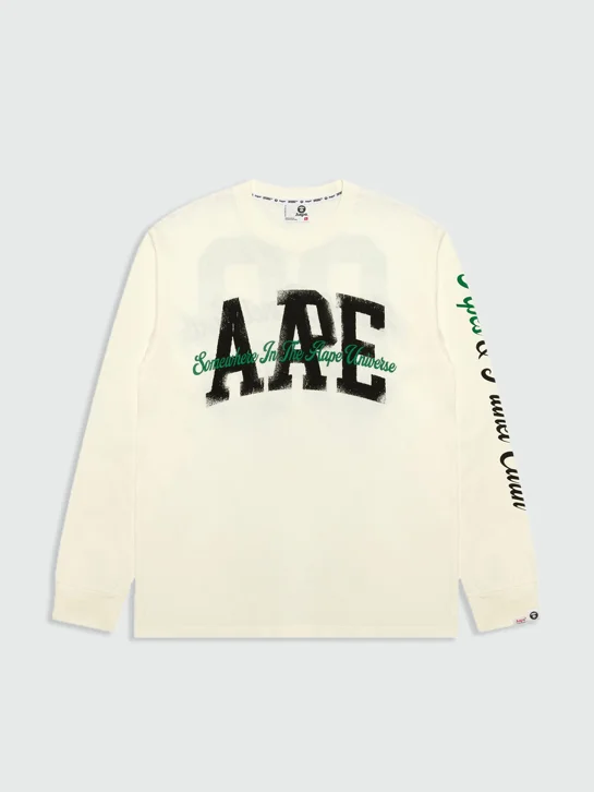 AAPE Áo Thun Dài Tay Nam - AAPESPORTS logo long sleeve tee