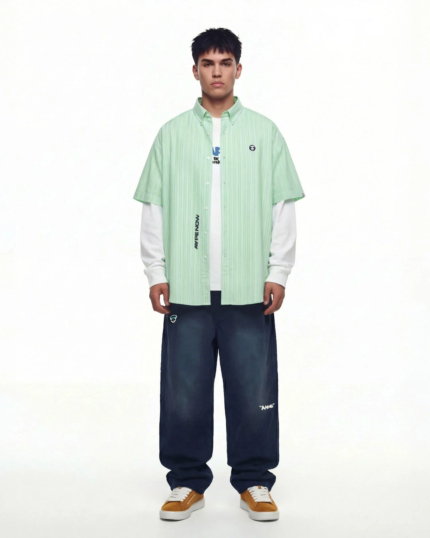 AAPE Áo Thun Dài Tay Nam - Graphic long sleeve tee