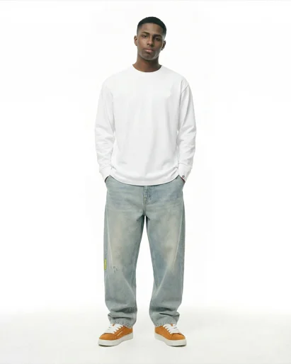 AAPE Áo Thun Dài Tay Nam - AAPENOW moonface long sleeve tee