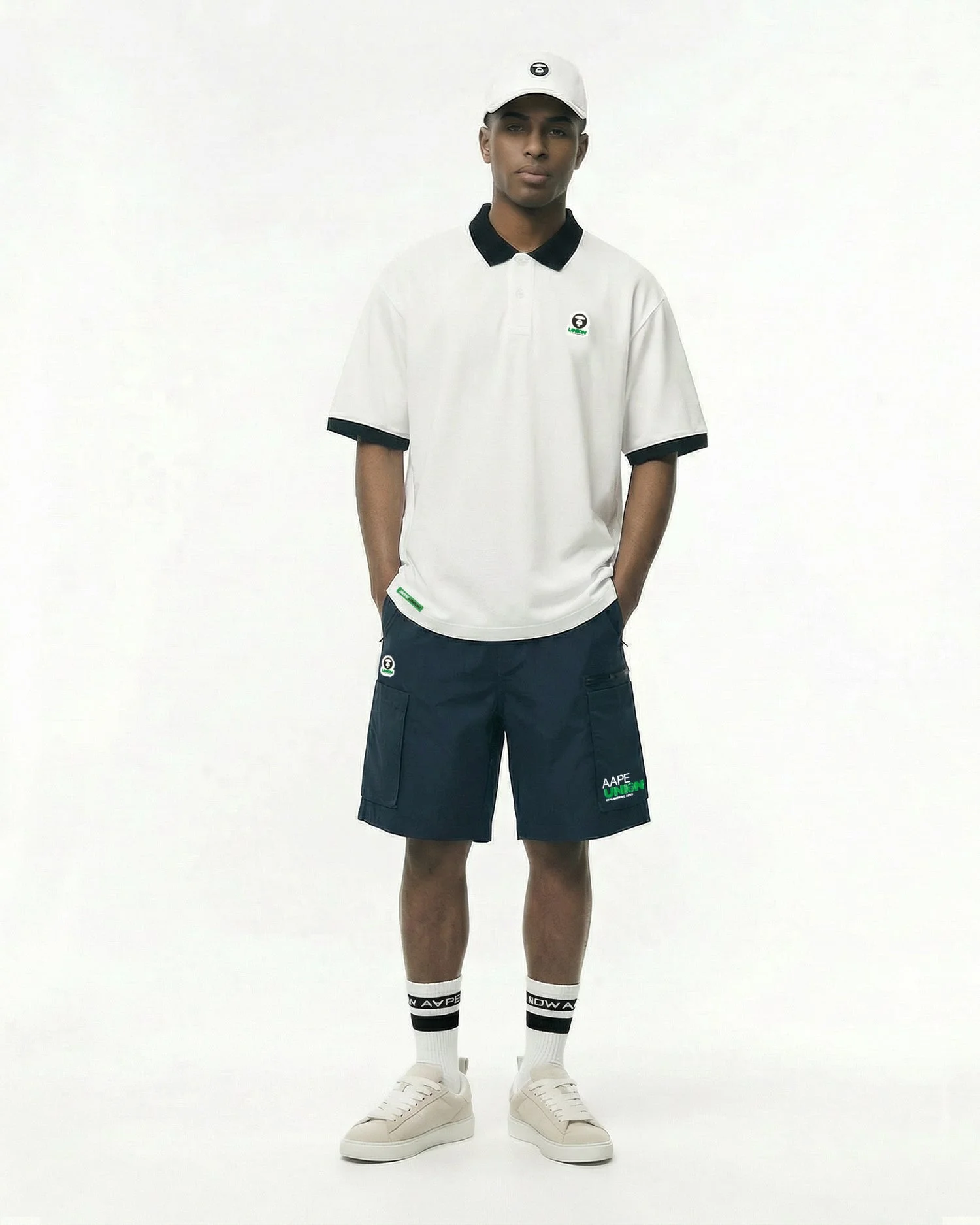 AAPE Áo Polo Nam - AAPEUNION short sleeve polo shirt