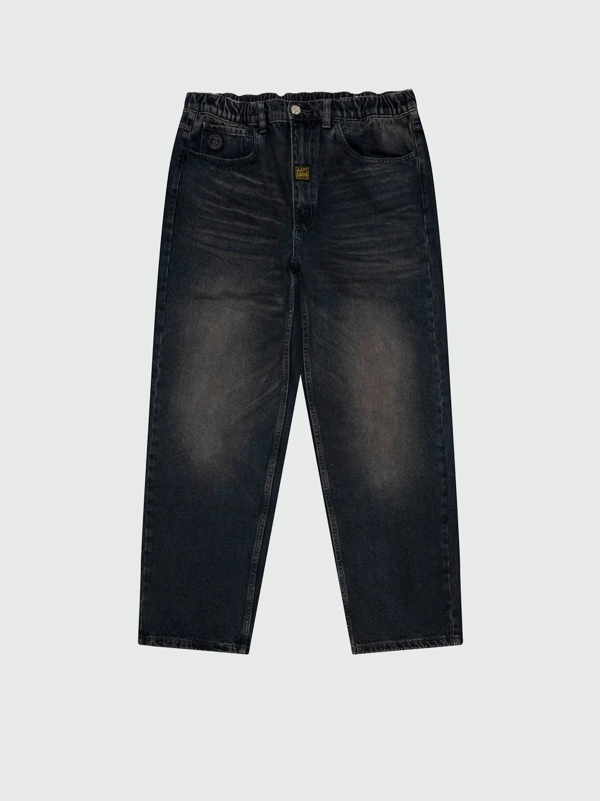 AAPE Quần Jean Dài Nam - Moonface washed jeans
