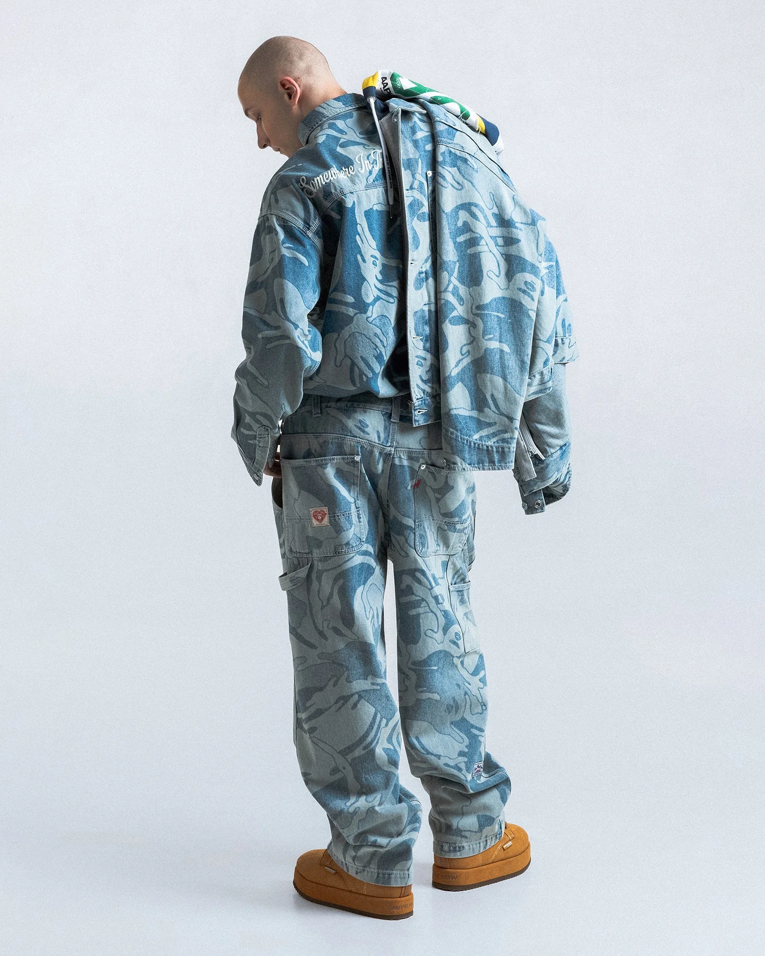 AAPE Quần Jean Dài Nam - AAPEUNVS camo jeans