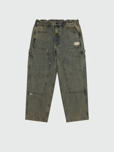 AAPE Quần Dài Nam - AAPEUNVS moonface washed denim pants
