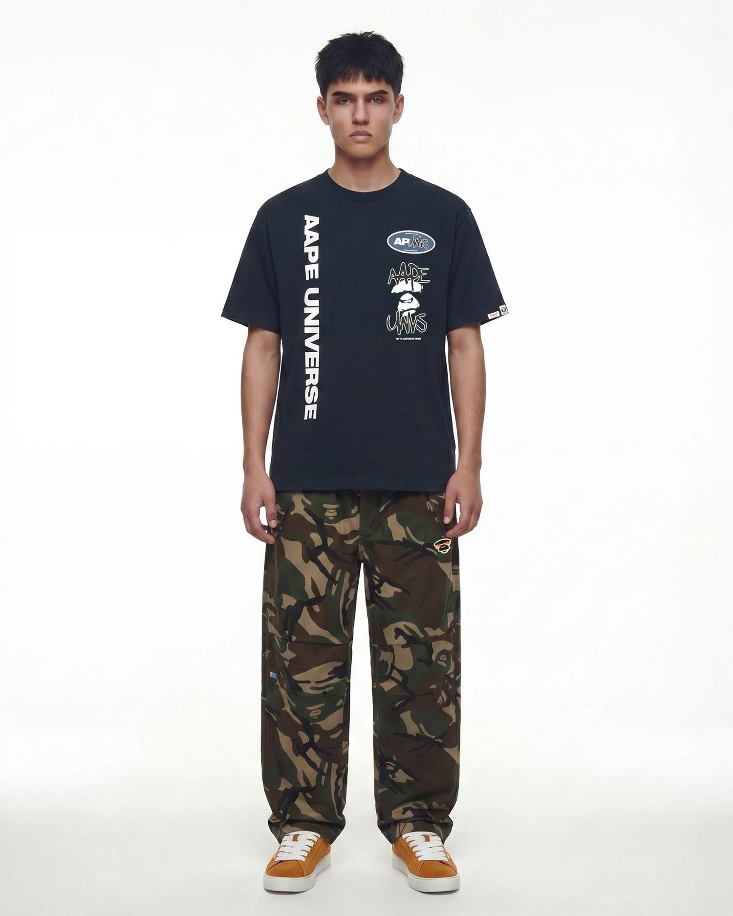 AAPE Quần Dài Nam - AAPEUNVS moonface camo pants