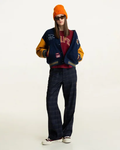 AAPE Quần Dài Nữ - AAPEUNVS check pants