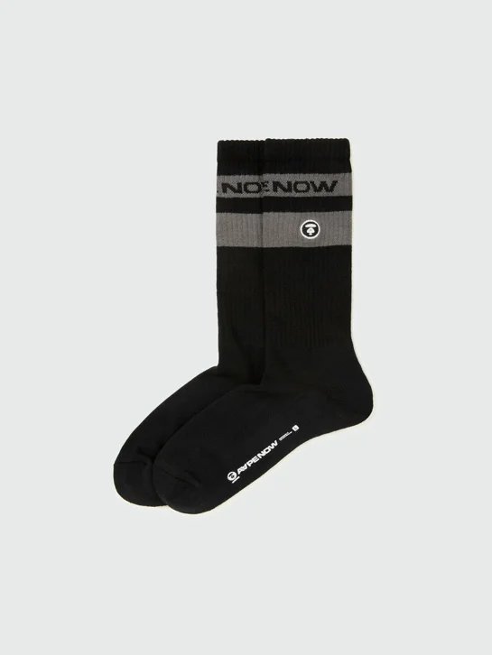 AAPE Vớ Thời Trang - AAPENOW logo striped socks