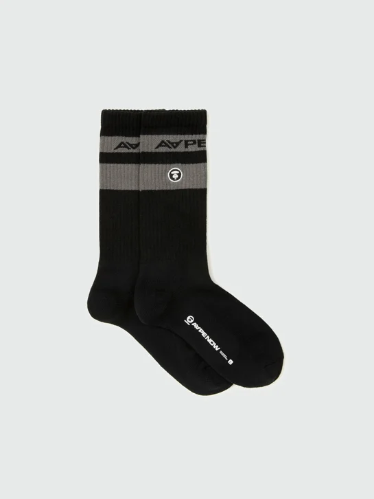 AAPE Vớ Thời Trang - AAPENOW logo striped socks