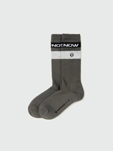 AAPE Vớ Thời Trang - AAPENOW logo striped socks