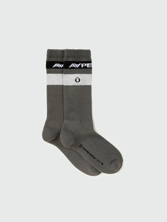 AAPE Vớ Thời Trang - AAPENOW logo striped socks