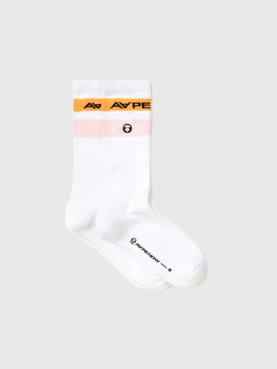 AAPE Vớ Thời Trang - AAPENOW logo striped socks