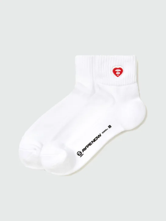 AAPE Vớ Thời Trang - AAPENOW heart moonface ankle socks