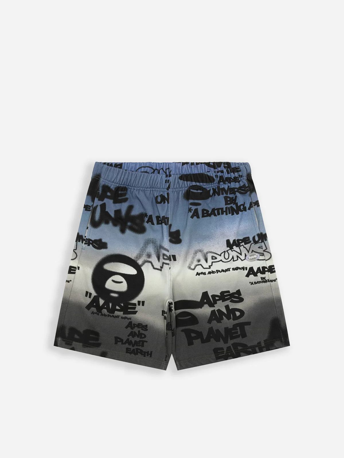 AAPE Quần Nỉ Ngắn Nam - AAPEUNVS graffiti-print sweat shorts