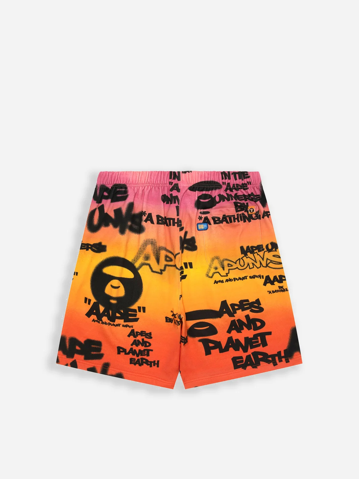 AAPE Quần Nỉ Ngắn Nam - AAPEUNVS graffiti-print sweat shorts