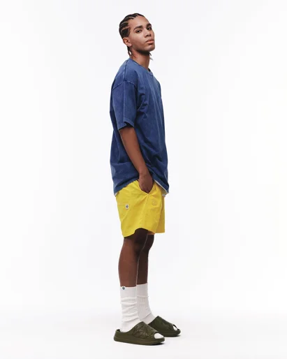 AAPE Quần Ngắn Nam - AAPENOW moonface logo woven shorts