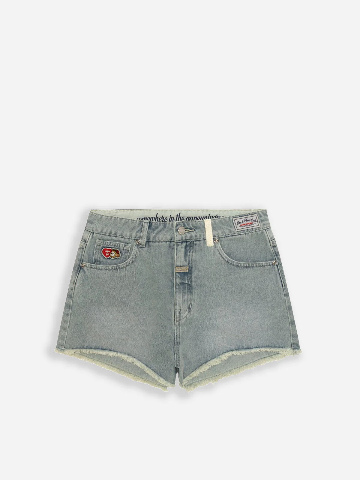 AAPE Quần Jean Ngắn Nữ - AAPEUNVS denim shorts