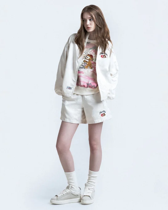 AAPE Quần Ngắn Nữ - AAPEUNVS embroidered shorts