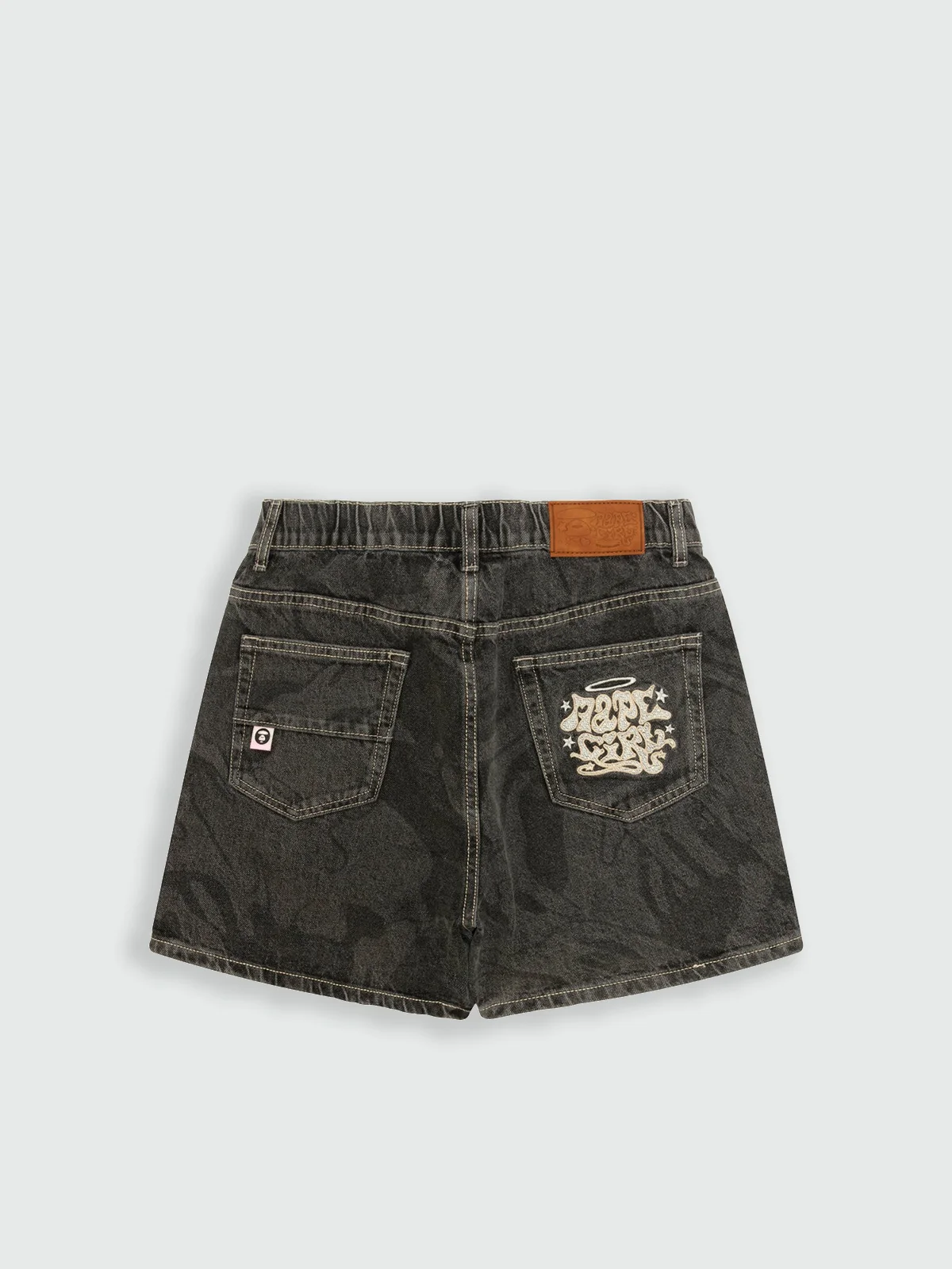 AAPE Quần Jean Ngắn Nữ - Moonface camo skorts