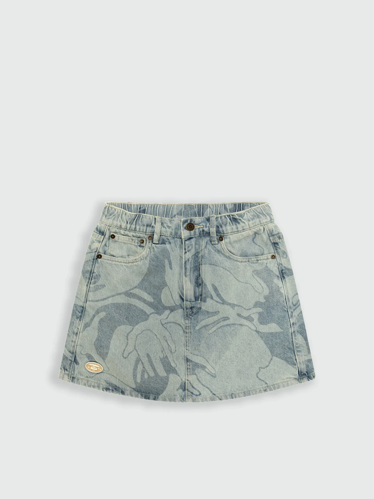 AAPE Quần Jean Ngắn Nữ - Moonface camo skorts
