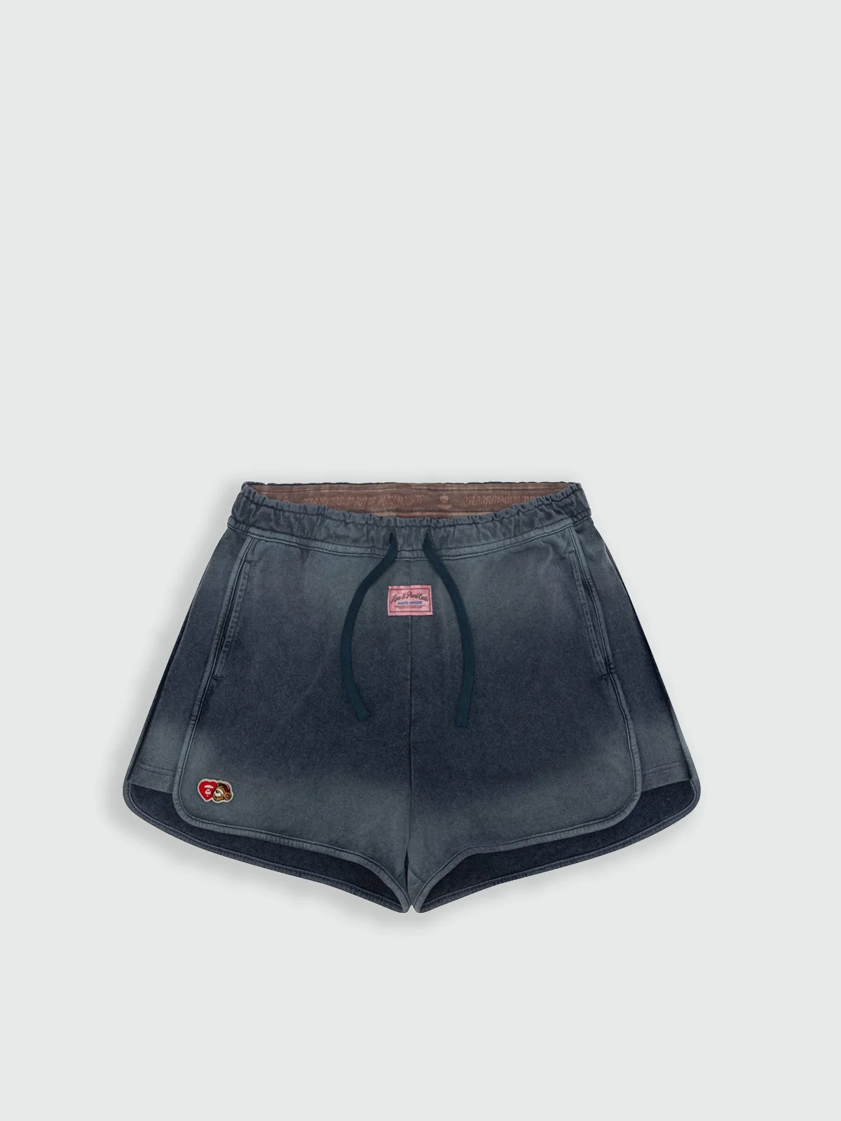 AAPE Quần Nỉ Ngắn Nữ - Logo drawstring sweat shorts