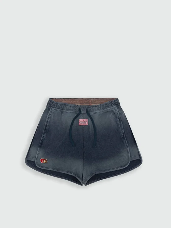 AAPE Quần Nỉ Ngắn Nữ - Logo drawstring sweat shorts