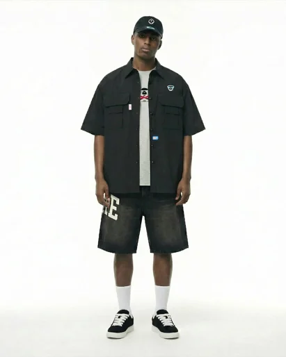 AAPE Áo Sơmi Ngắn Tay Nam - AAPEUNVS utility short sleeve shirt