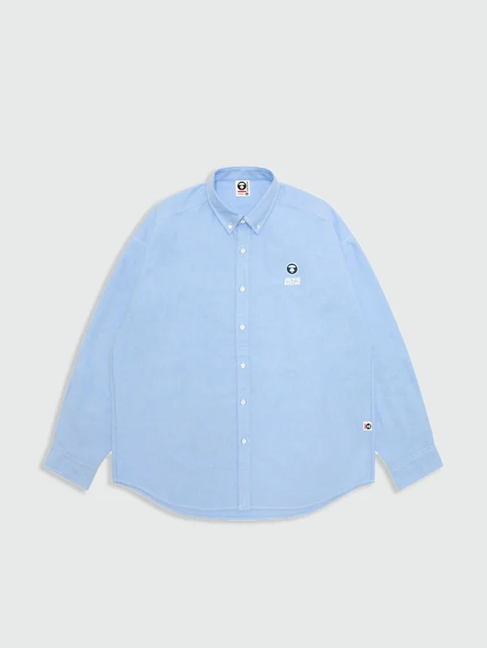 AAPE Áo Sơmi Dài Tay Nam - AAPENOW moonface logo long sleeve shirt