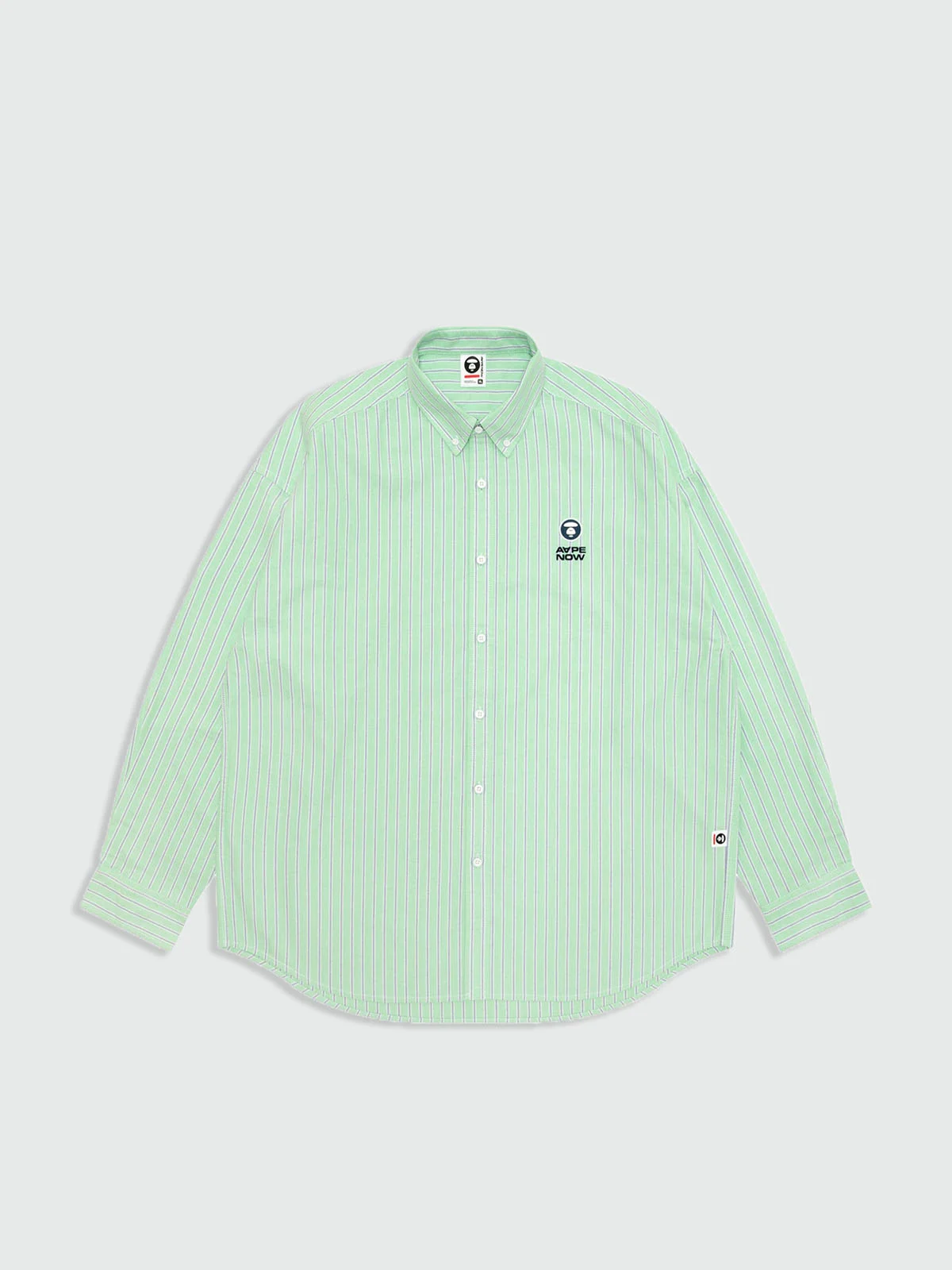 AAPE Áo Sơmi Dài Tay Nam - AAPENOW moonface logo long sleeve shirt