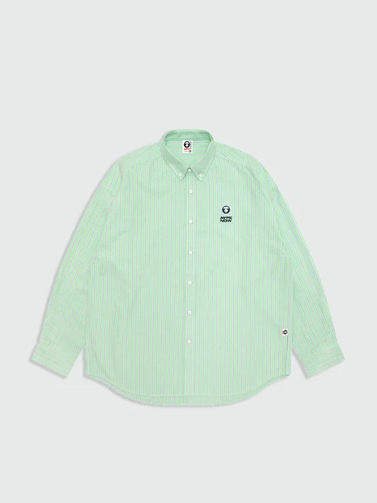 AAPE Áo Sơmi Dài Tay Nam - AAPENOW moonface logo long sleeve shirt