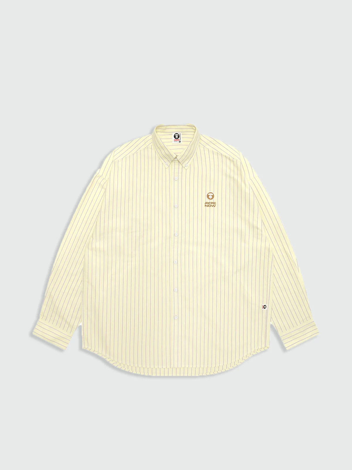 AAPE Áo Sơmi Dài Tay Nam - AAPENOW moonface logo long sleeve shirt