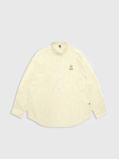 AAPE Áo Sơmi Dài Tay Nam - AAPENOW moonface logo long sleeve shirt