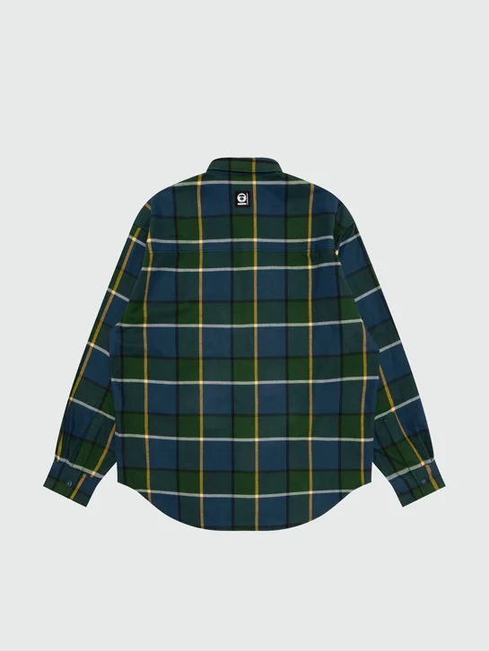 AAPE Áo Sơmi Dài Tay Nam - AAPENOW moonface check long sleeve shirt