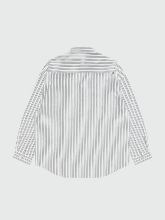 AAPE Áo Sơmi Dài Tay Nam - AAPENOW moonface striped long sleeve shirt