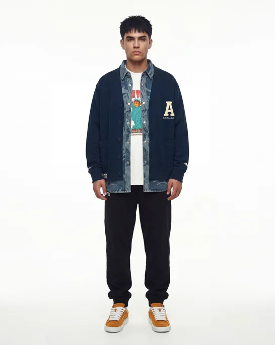 AAPE Áo Sơmi Dài Tay Nam - AAPEUNVS camo denim long sleeve shirt