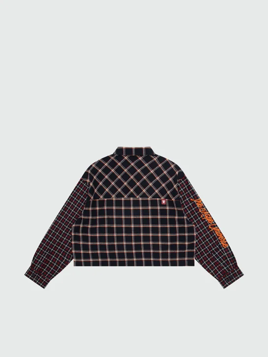 AAPE Áo Sơmi Dài Tay Nữ - AAPEUNVS check long sleeve shirt